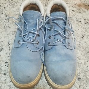 Timberland Waterproof Blue Suede Boots